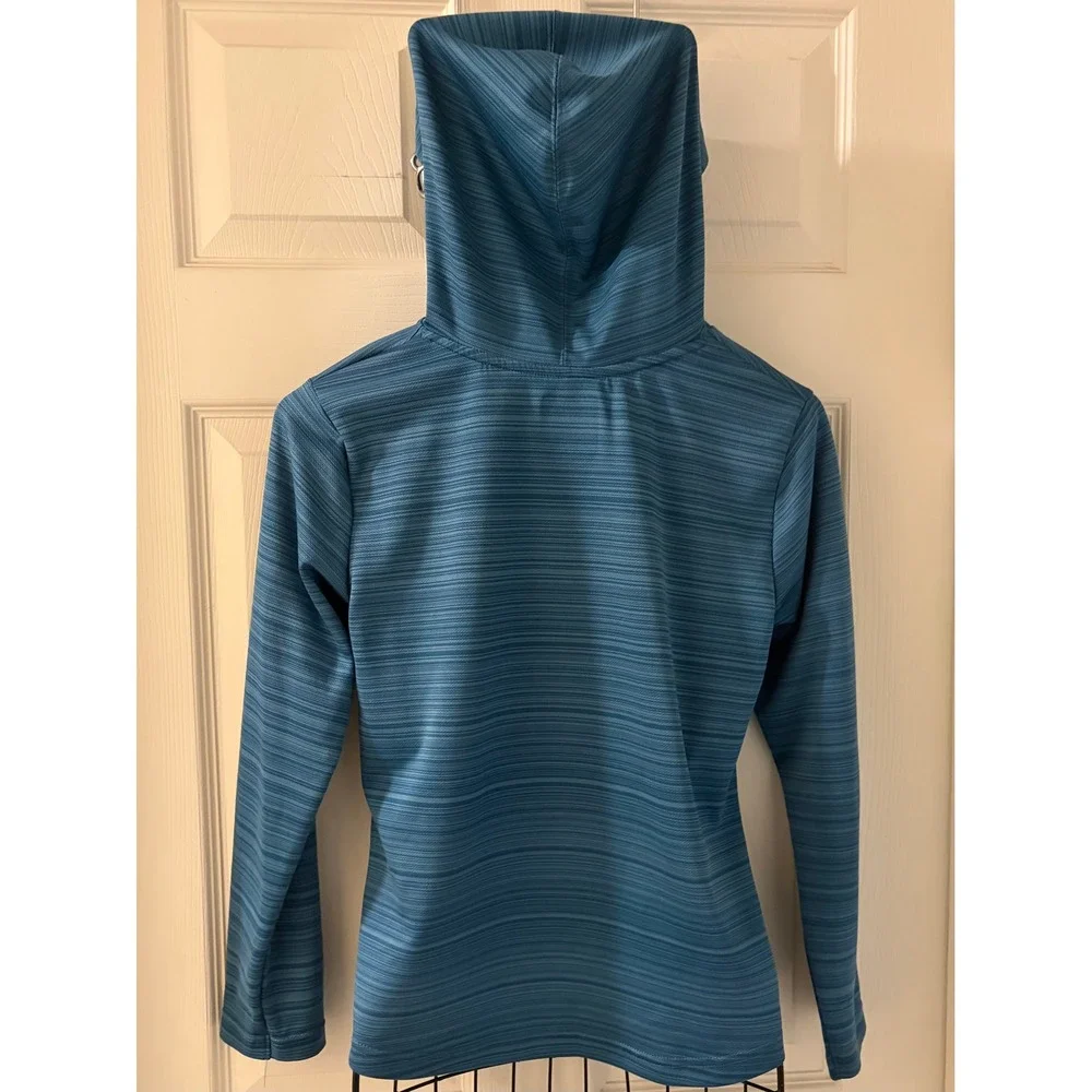 Hurley Boys Blue Space Dye Graphic Logo Performance Hoodie Sweatshirt Sz L 12-13